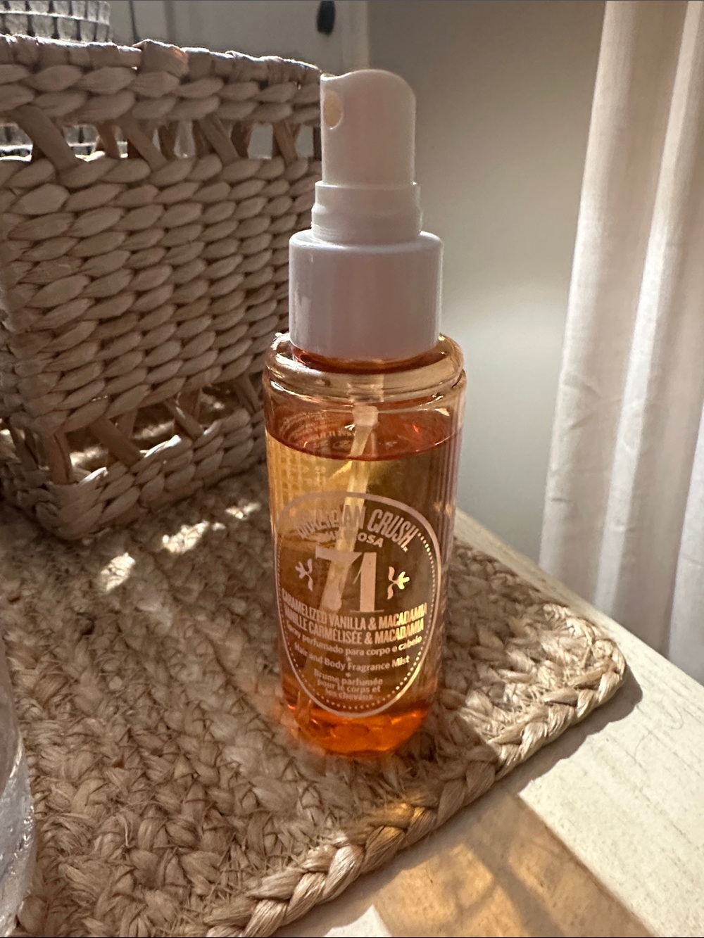Sol de Janeiro Brazilian crush Mist in Amber Bottle with White Pump